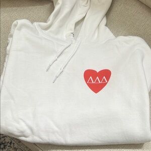 Tri Delta White Hoodie size M